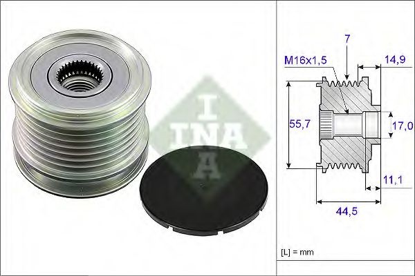 Sistem roata libera, generator MERCEDES SPRINTER 5-t caroserie (906) (2006 - 2016) INA 535 0042 10 piesa NOUA