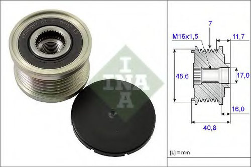 Sistem roata libera, generator NISSAN PRIMASTAR bus (X83) (2001 - 2016) INA 535 0080 10 piesa NOUA