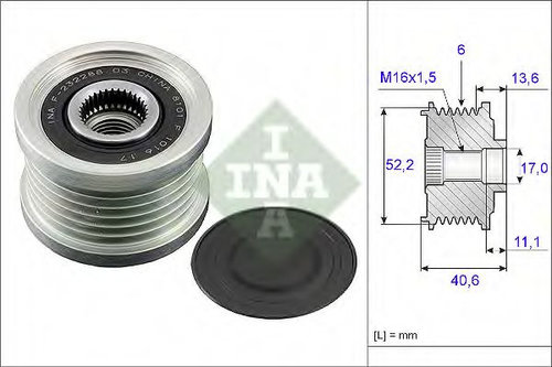Sistem roata libera, generator NISSAN PRIMERA (P12) (2002 - 2016) INA 535 0044 10 piesa NOUA