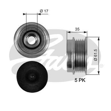 Sistem roata libera, generator (OAP7033 GAT) AUDI,SKODA,VW
