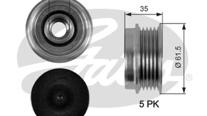 Sistem roata libera, generator (OAP7033 GAT) AUDI,SKODA,VW