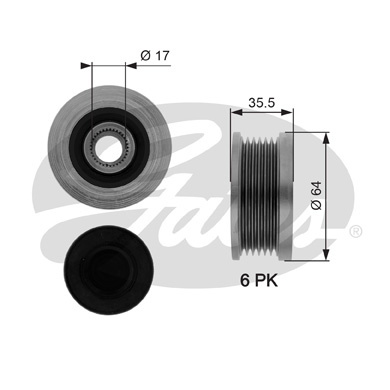 Sistem roata libera, generator (OAP7073 GAT) HYUNDAI,KIA