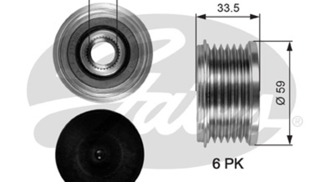 Sistem roata libera, generator (OAP7080 GAT) Citroen,FIAT,FORD,LANCIA,LAND ROVER,MINI,PEUGEOT,VOLVO