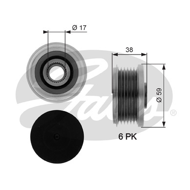 Sistem roata libera, generator (OAP7282 GAT) Citroen,FIAT,PEUGEOT