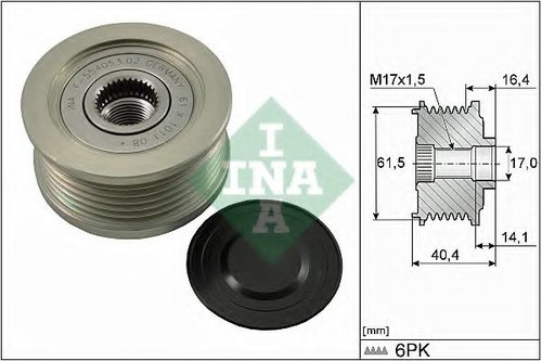Sistem roata libera, generator OPEL ASTRA H Combi (L35) (2004 - 2016) INA 535 0115 10 piesa NOUA