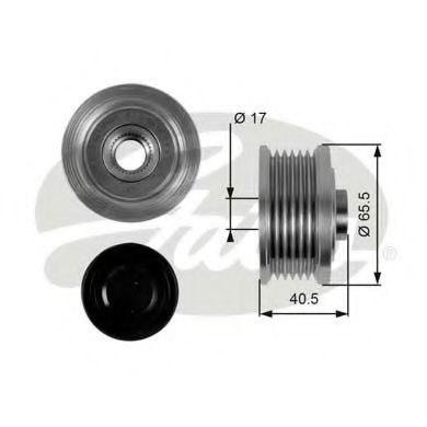 Sistem roata libera, generator OPEL ASTRA H Combi (L35) (2004 - 2016) GATES OAP7032 piesa NOUA