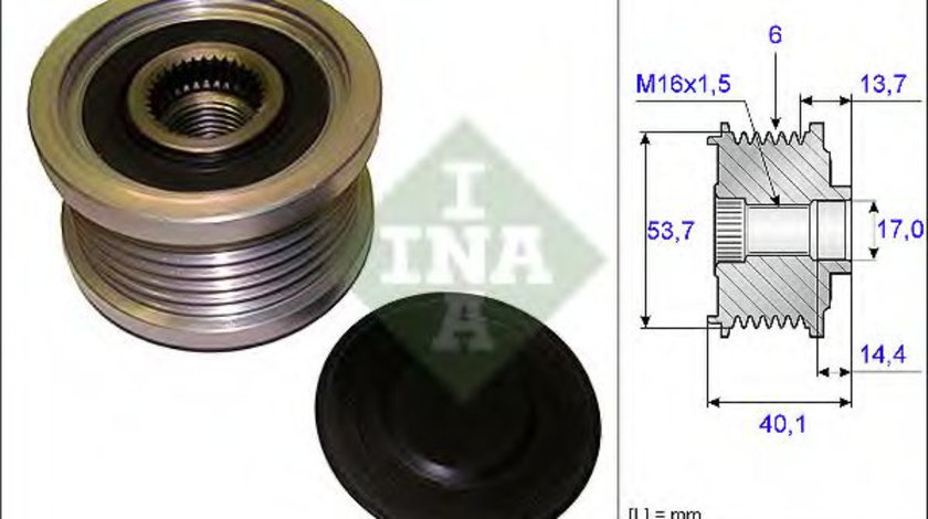 Sistem roata libera, generator OPEL ASTRA J Limuzina (2012 - 2016) INA 535 0202 10 piesa NOUA