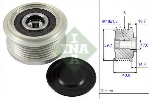 Sistem roata libera, generator OPEL MOKKA (2012 - 2016) INA 535 0228 10 piesa NOUA