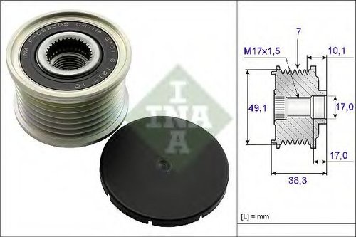 Sistem roata libera, generator OPEL MOVANO B caroserie (2010 - 2016) INA 535 0153 10 piesa NOUA
