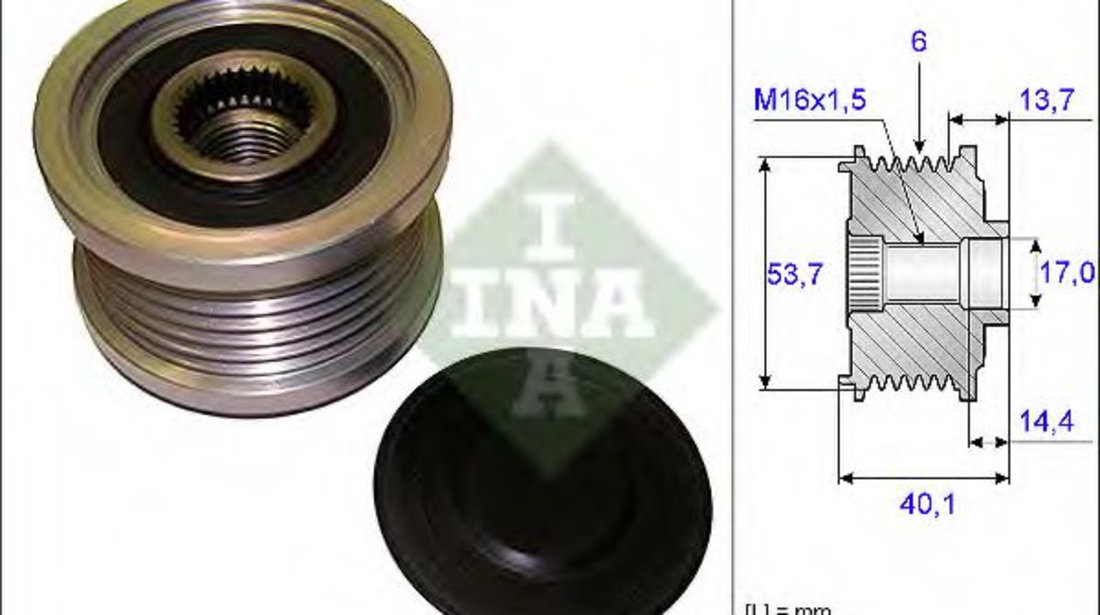 Sistem roata libera, generator OPEL ZAFIRA B (A05) (2005 - 2016) INA 535 0202 10 piesa NOUA