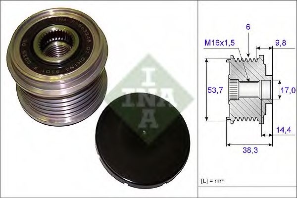 Sistem roata libera, generator OPEL ZAFIRA TOURER C (P12) (2011 - 2016) INA 535 0203 10 piesa NOUA