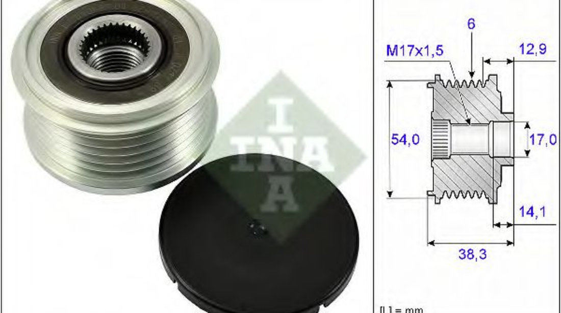 Sistem roata libera, generator PEUGEOT 5008 (2009 - 2016) INA 535 0264 10 piesa NOUA