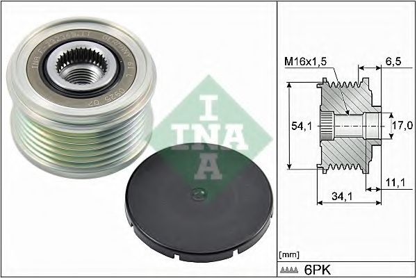 Sistem roata libera, generator PEUGEOT EXPERT (224) (1995 - 2016) INA 535 0179 10 piesa NOUA