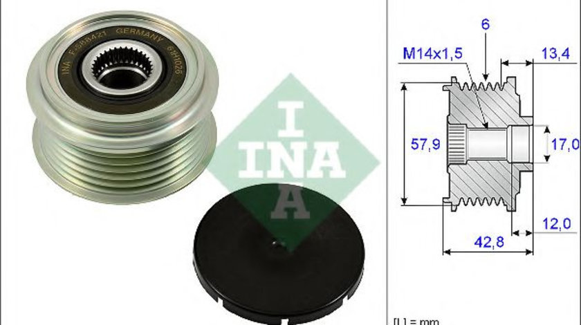 Sistem roata libera, generator PORSCHE PANAMERA (970) (2009 - 2016) INA 535 0240 10 piesa NOUA