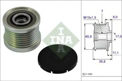 Sistem roata libera, generator RENAULT CLIO IV (2012 - 2016) INA 535 0081 10 piesa NOUA