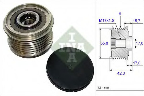 Sistem roata libera, generator RENAULT MEGANE III Cupe (DZ0/1) (2008 - 2016) INA 535 0154 10 piesa N...
