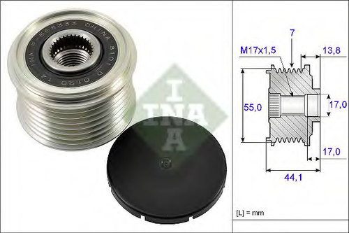 Sistem roata libera, generator SUBARU FORESTER (SH) (2008 - 2016) INA 535 0167 10 piesa NOUA