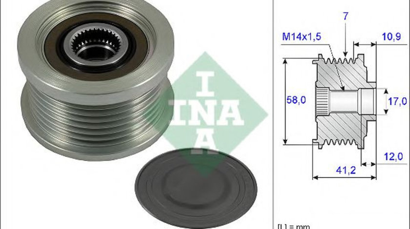 Sistem roata libera, generator TOYOTA AVENSIS (T25) (2003 - 2008) INA 535 0232 10 piesa NOUA