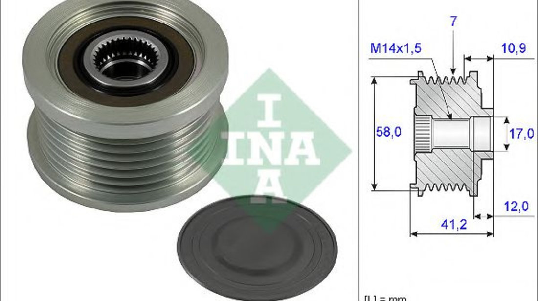 Sistem roata libera, generator TOYOTA LAND CRUISER 90 (J9) (1995 - 2016) INA 535 0232 10 piesa NOUA