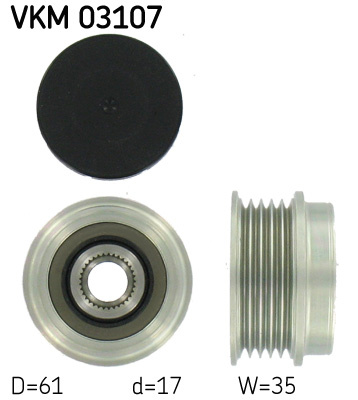 Sistem roata libera, generator (VKM03107 SKF) AUDI,SKODA,VW