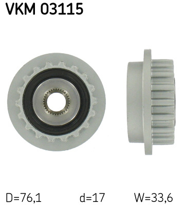 Sistem roata libera, generator (VKM03115 SKF) VW