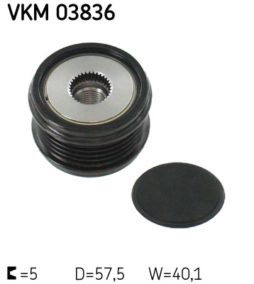 Sistem roata libera, generator (VKM03836 SKF) MERCEDES-BENZ,SMART