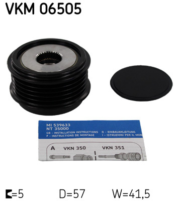 Sistem roata libera, generator (VKM06505 SKF) HYUNDAI,KIA
