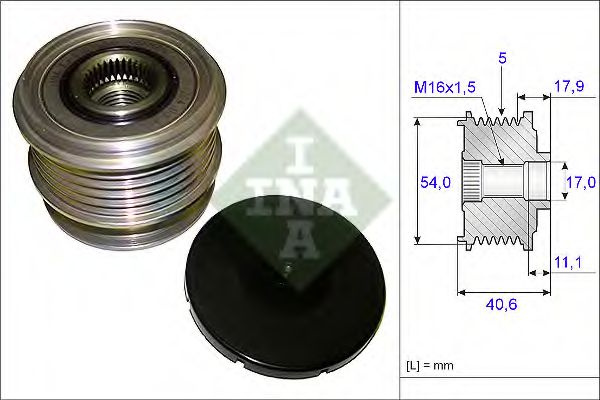 Sistem roata libera, generator VOLVO V60 (2010 - 2016) INA 535 0121 10 piesa NOUA