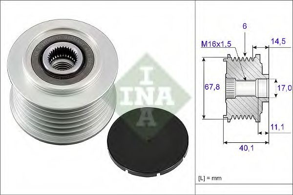 Sistem roata libera, generator VOLVO V70 II (SW) (2000 - 2007) INA 535 0052 10 piesa NOUA