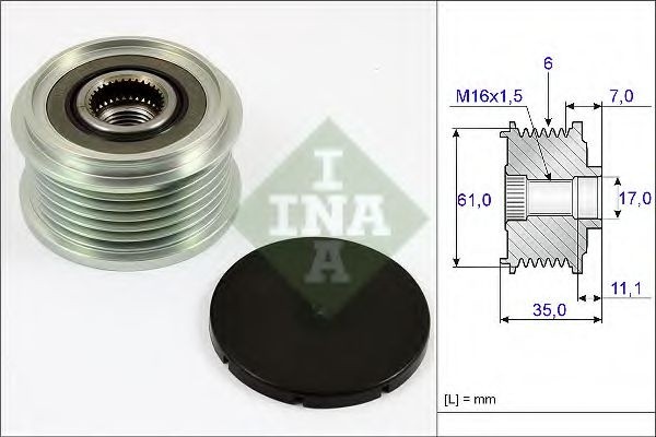 Sistem roata libera, generator VW PASSAT (3B2) (1996 - 2001) INA 535 0022 10 piesa NOUA