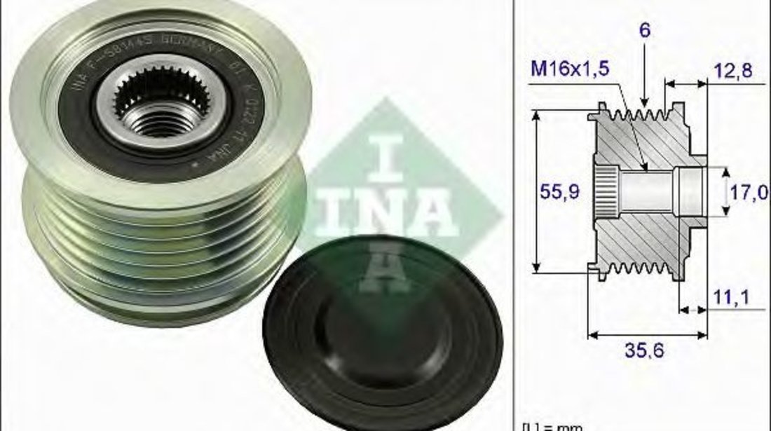 Sistem roata libera, generator VW SHARAN (7N1, 7N2) (2010 - 2016) INA 535 0041 10 piesa NOUA