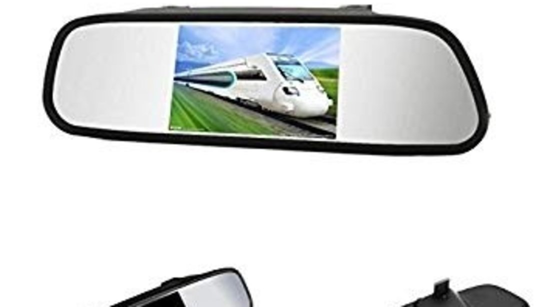 Sistem senzori parcare si camera marsarier cu display tip oglinda de 5 COD: 5004 AutoCars