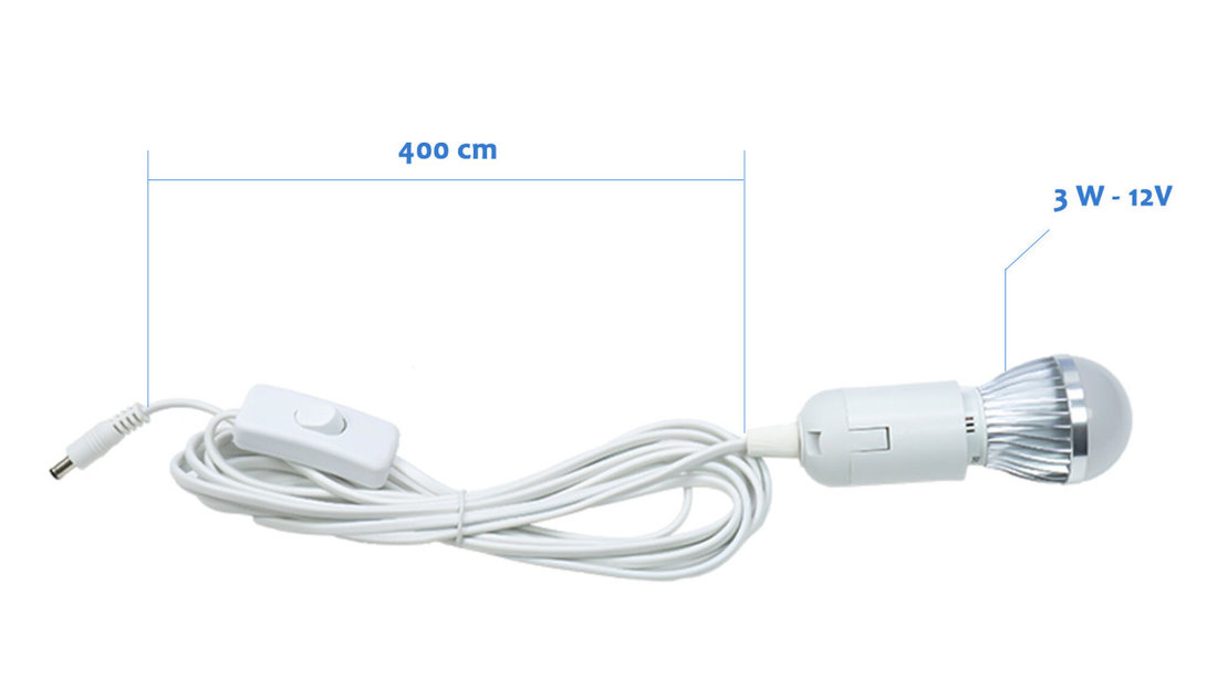 Sistem solar Ideal Camping PNI GreenHouse H01 30W acumulator 12V/7Ah USB/Radio/MP3 2 becuri LED