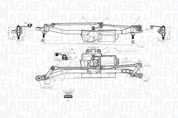 Sistem Stergator Parbriz Magneti Marelli Opel 064352403010