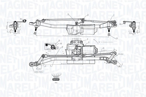 Sistem Stergator Parbriz Magneti Marelli Opel 064352403010