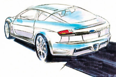 Sketch-uri cu Subaru Impreza RWD Coupe Sketch-uri cu Subaru Impreza RWD Coupe