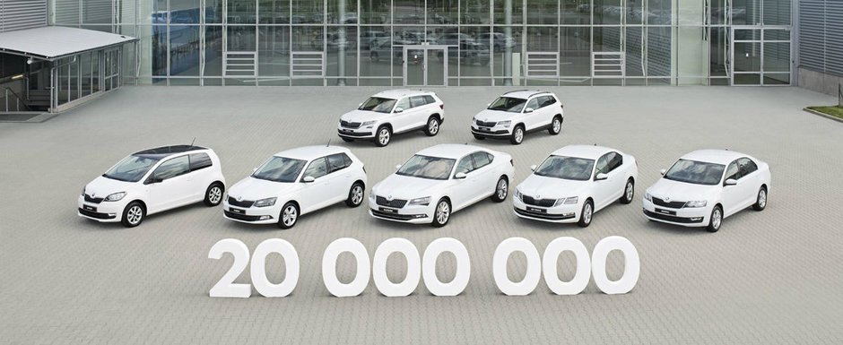 Skoda la aniversare: constructorul ceh a produs masina cu numarul 20 de milioane