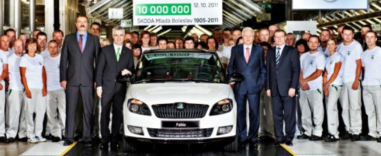 SKODA produce automobilul cu numarul zece milioane din Mlada Boleslav SKODA produce automobilul cu numarul zece milioane din Mlada Boleslav