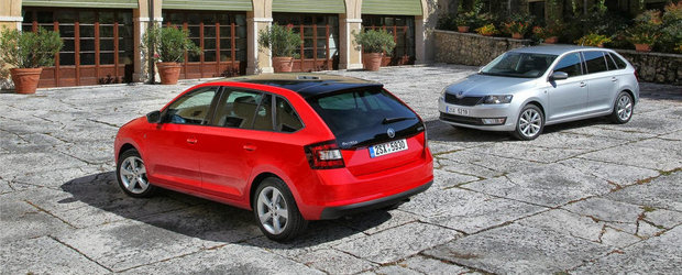 Skoda Rapid Spaceback - Noi imagini cu rivalul Daciei Logan MCV