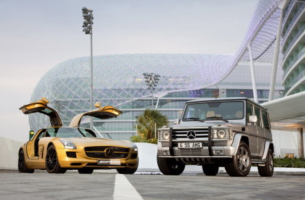 SLS AMG in Desert Gold & G55 AMG Edition 79 - Duo pentru Dubai Motor Show