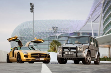 SLS AMG in Desert Gold & G55 AMG Edition 79 - Duo pentru Dubai Motor Show SLS AMG in Desert Gold & G55 AMG Edition 79 - Duo pentru Dubai Motor Show