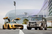 SLS AMG in Desert Gold & G55 AMG Edition 79