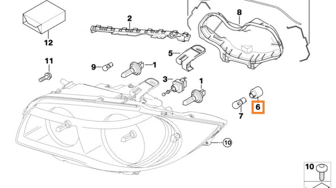 Soclu Bec Semnalizare Oe Bmw Seria 1 E87 2004-2013 63126940665