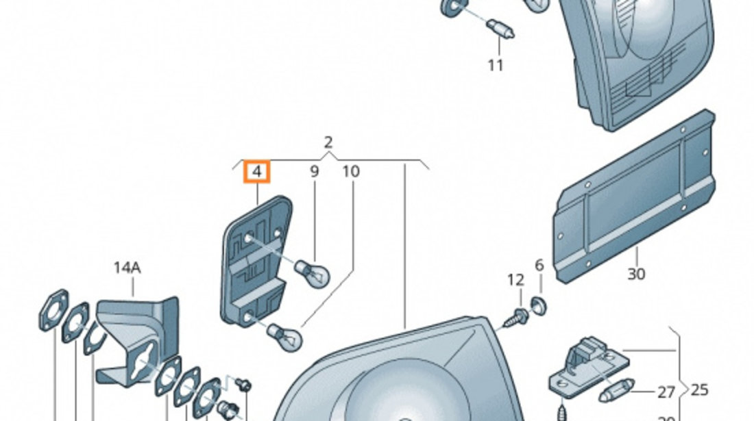 Soclu Becuri Lampa Stop Spate Dreapta Oe Volkswagen Touareg 1 2002-2010 7L6945258F
