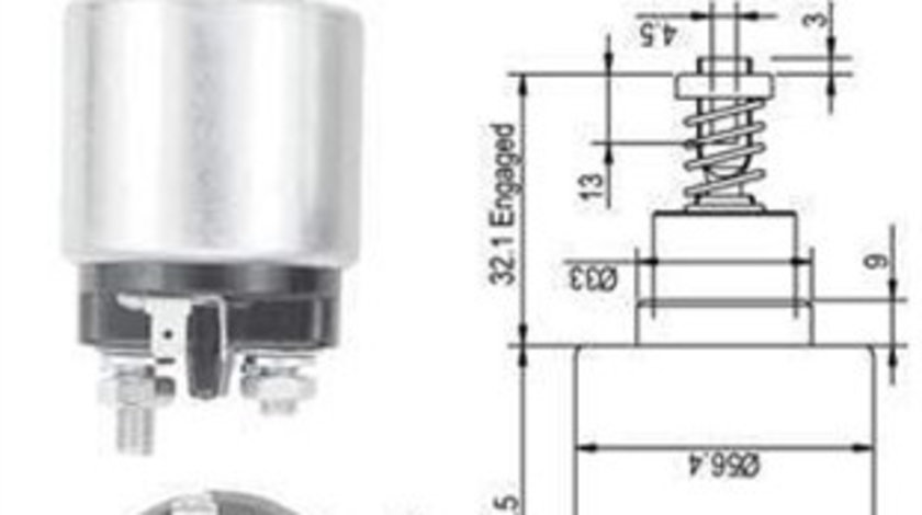 Solenoid, electromotor (940113050129 MAGNETI MARELLI)