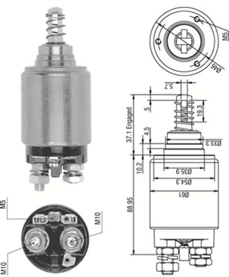 Solenoid, electromotor (940113050252 MAGNETI MARELLI)