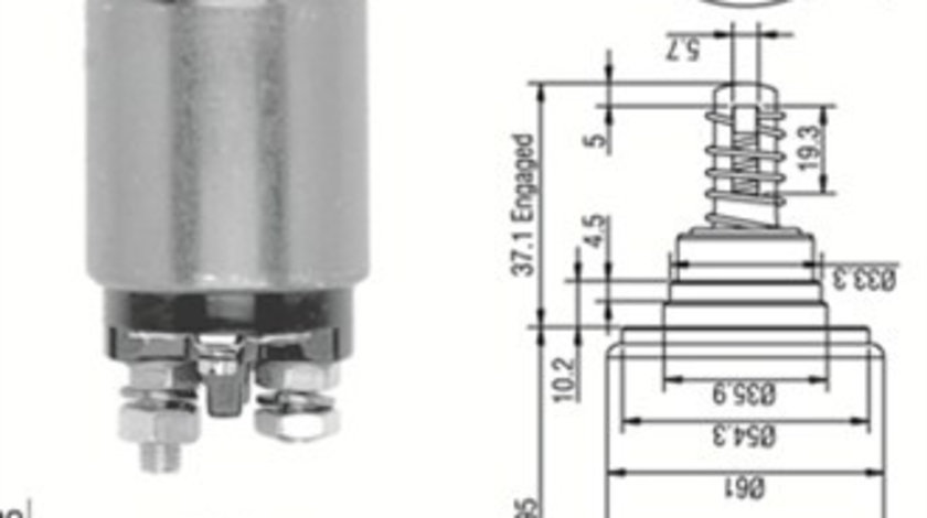 Solenoid, electromotor (940113050252 MAGNETI MARELLI)