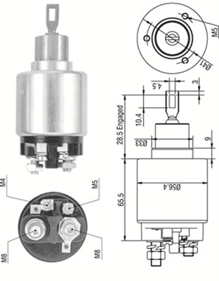Solenoid, electromotor (940113050323 MAGNETI MARELLI)