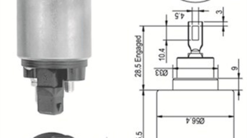 Solenoid, electromotor (940113050343 MAGNETI MARELLI)