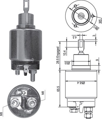Solenoid, electromotor (940113050347 MAGNETI MARELLI)